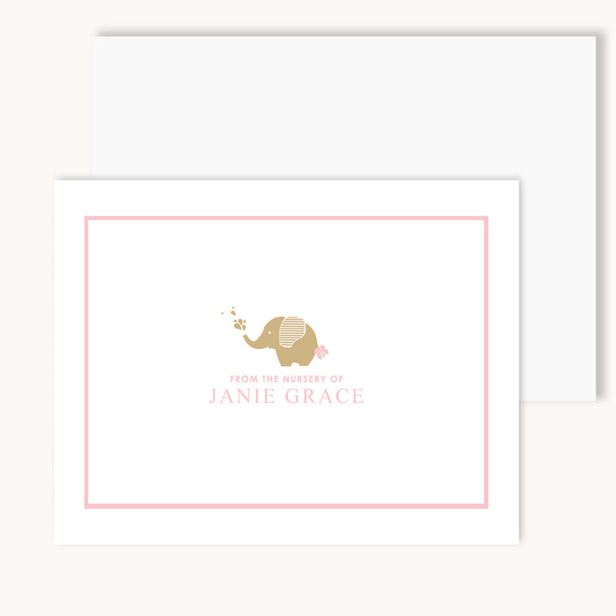Pink Baby Elephant Thank You