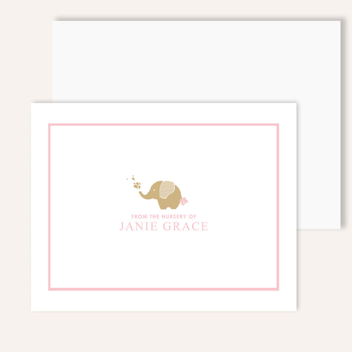 Pink Baby Elephant Thank You