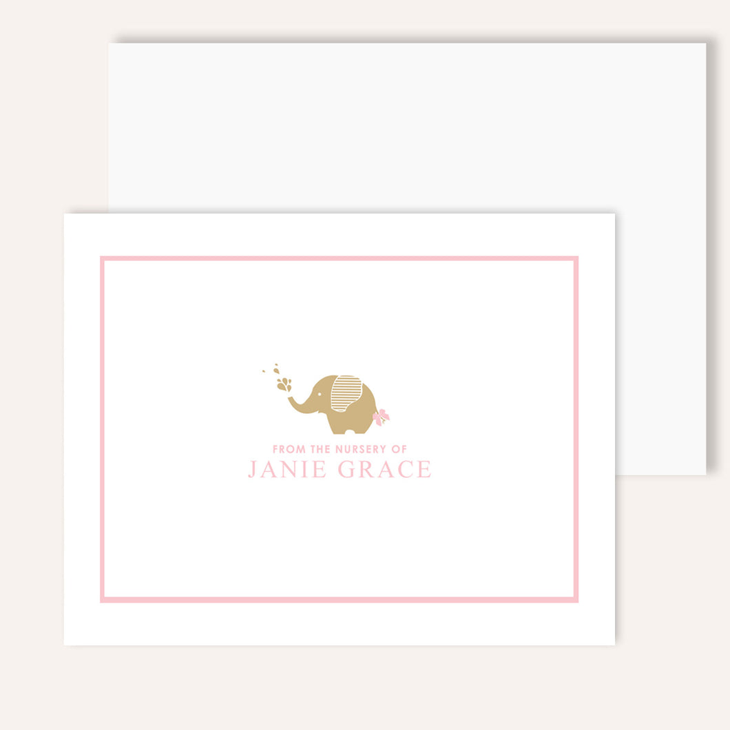 Pink Baby Elephant Thank You