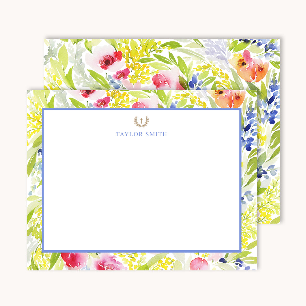 Backyard Garden Name Notecards