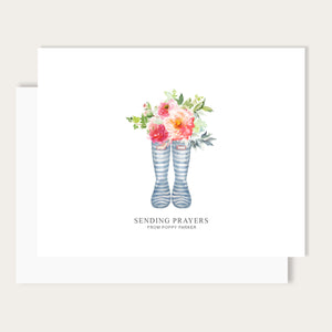 Chambray Wellies Name Notecards