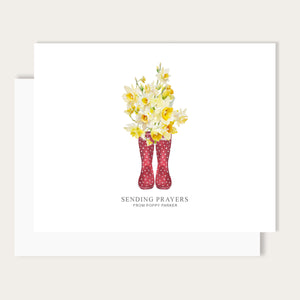 Red Wellies Name Notecards