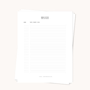 QTB Bible Study Page Pack
