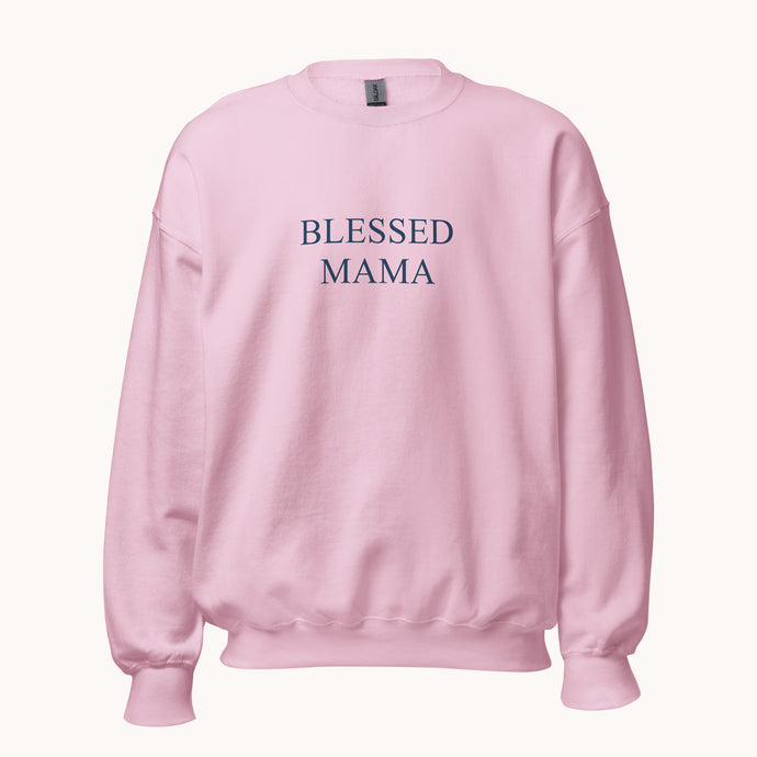 Blessed Mama Crew Pink