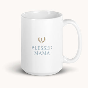 Blessed Mama Mug Blue