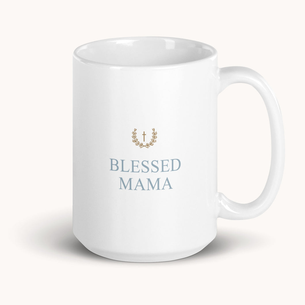 Blessed Mama Mug Blue