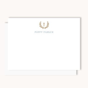 Classic Chambray Name Notecards