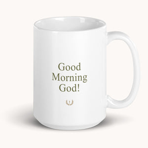 Good Morning God Mug Moss