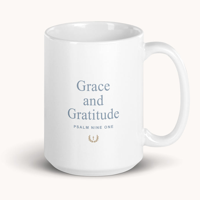 Grace and Gratitude Mug Chambray