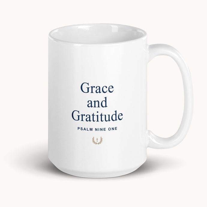 Grace & Gratitude Mug Navy