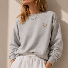 Embroidered Crewneck | Harbor Gray