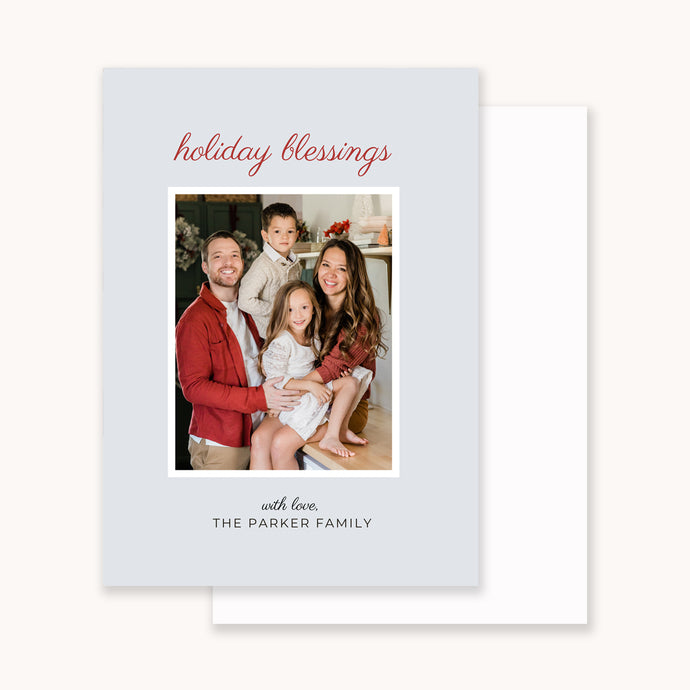 Holiday Blessings Photo Card