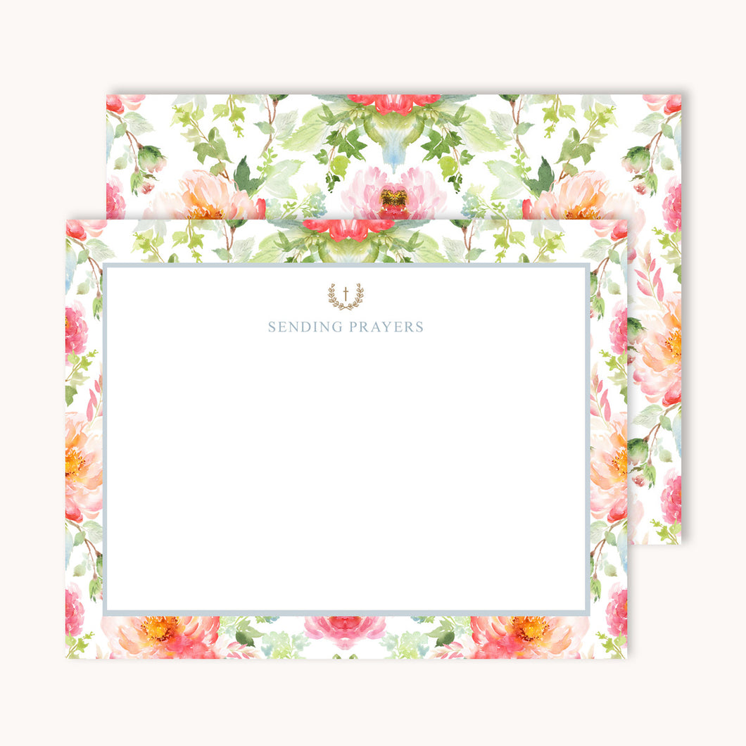 Peonies Prayers Note Set