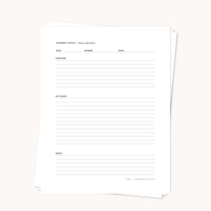 QTB Sermon Notes Page Pack
