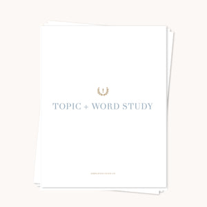 QTB Topic + Word Study Page Pack
