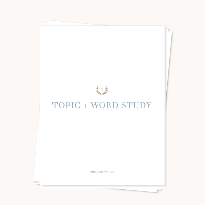 QTB Topic + Word Study Page Pack