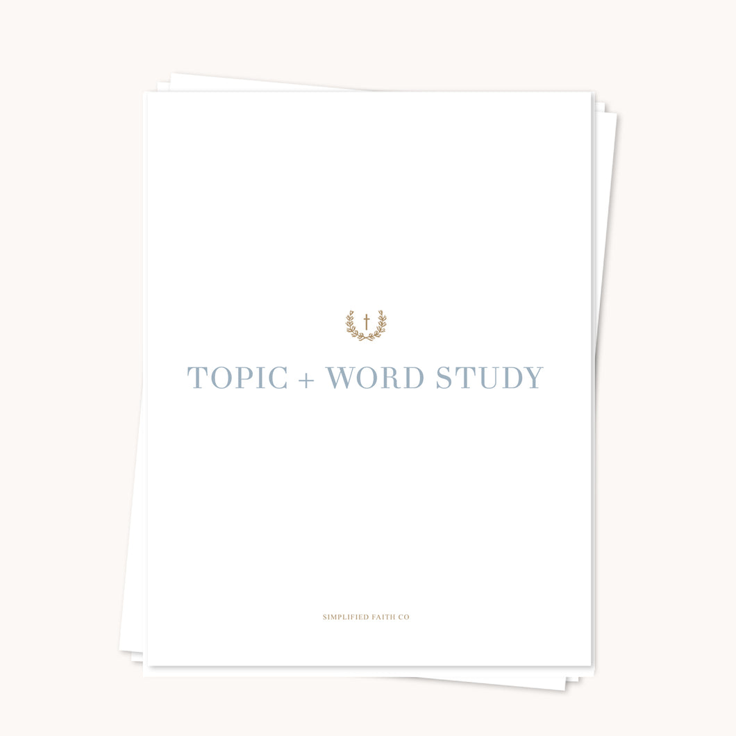 QTB Topic + Word Study Page Pack